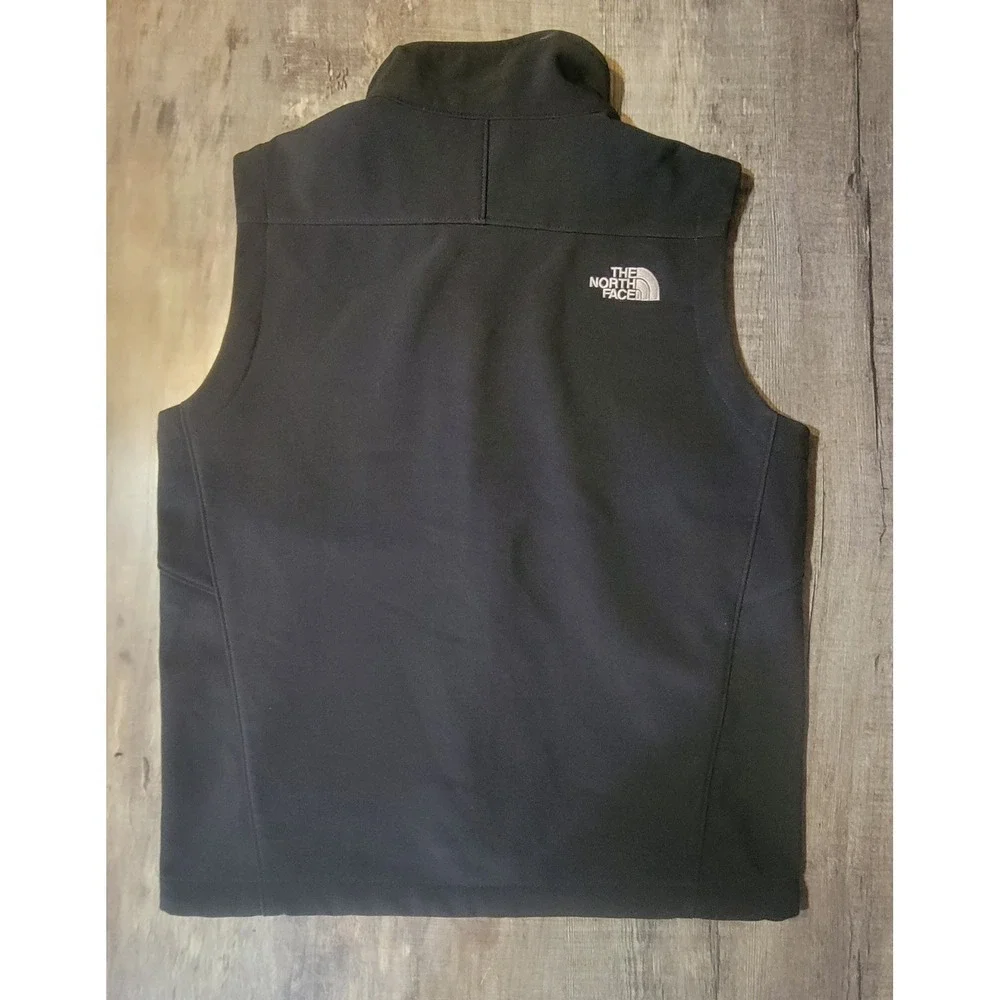 The North Face Mens Small Apex Bionic Softshell Vest Black Full Zip Outdoor EUC